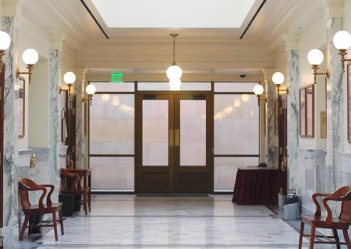 The hallway of the Idaho Capital Building